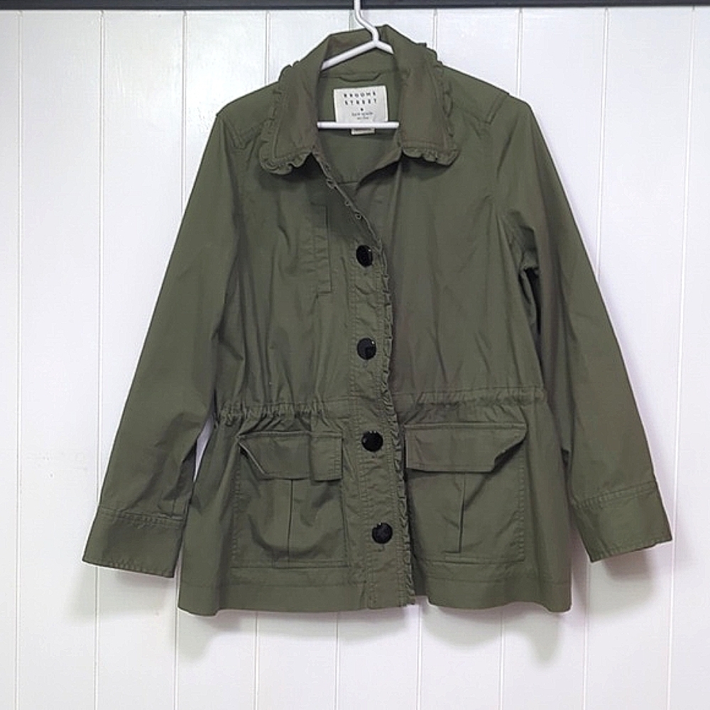 EUC Kate Spade Olive Military Jacket - Picture 3 of 7